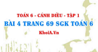 Bài 4 trang 69 SGK Toán 6 tập 1 Cánh Diều